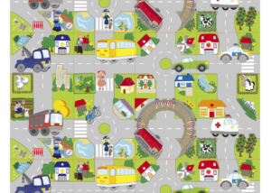 4pcs traffic route mat