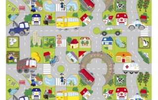 4pcs traffic route mat