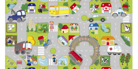 4pcs traffic route mat