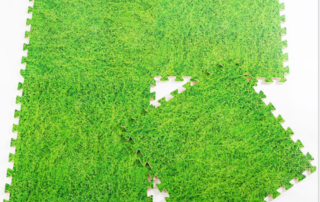 green grass floor tiles