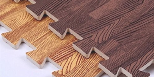 Wooden Pattern Interlock Foam Floor Puzzle Work Gym Mat
