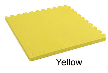 Yellow interlock puzzle mat